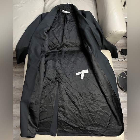 NWT - Zara Women’s Limited Edition Wool Blended Coat Dress - Size L - Picture 8 of 13